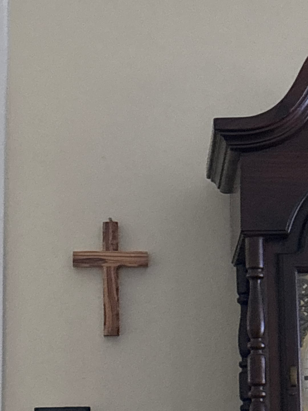 Customer photo review of Olive Wood Wall Cross