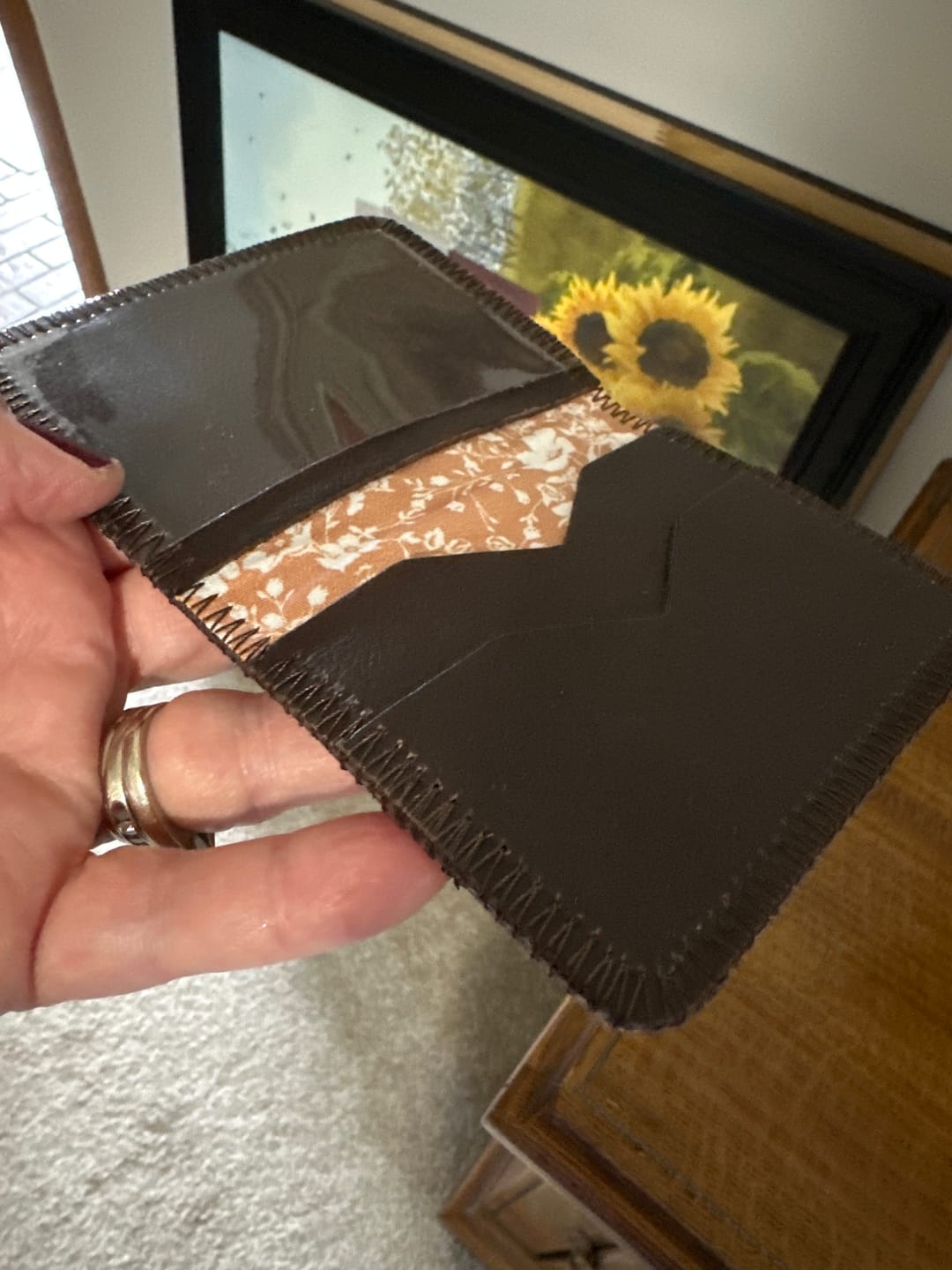 Customer photo review of Espresso Daily Wallet