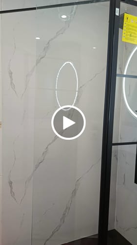 Customer video review of Panneau PVC Effet Marbre Blanc – Étanche Salle de Bain / Douche