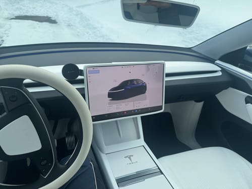 Customer photo review of Matte White Interior Upgrade Kit For Tesla Model Y Juniper 2025+