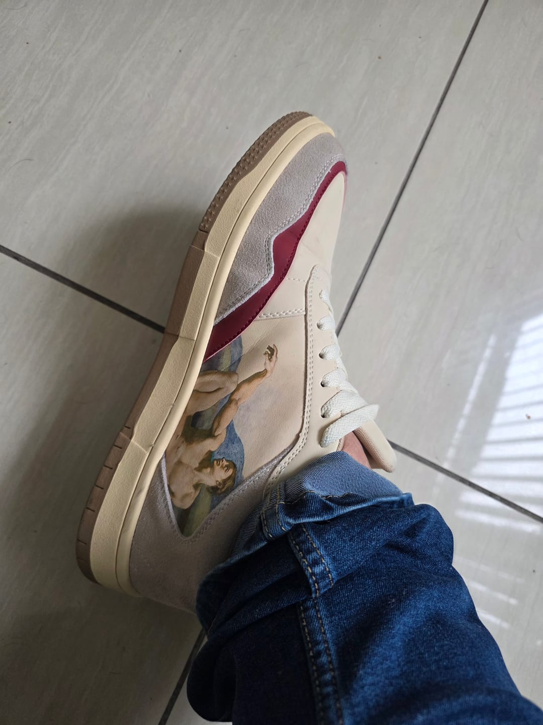 Customer photo review of The Creation of Adam Sneakers