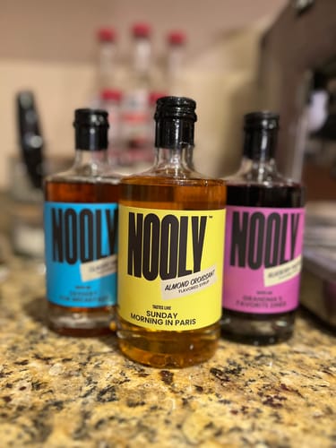 Customer photo review of Blueberry Coffee Syrup