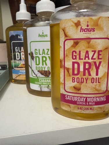 Customer photo review of 2026 Vault Glaze Dry Body Oil | Just Dessert