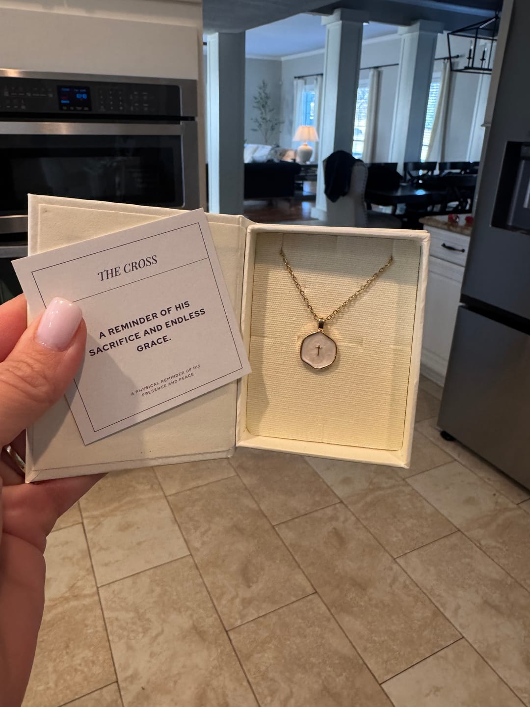 Customer photo review of The Living Light Necklace
