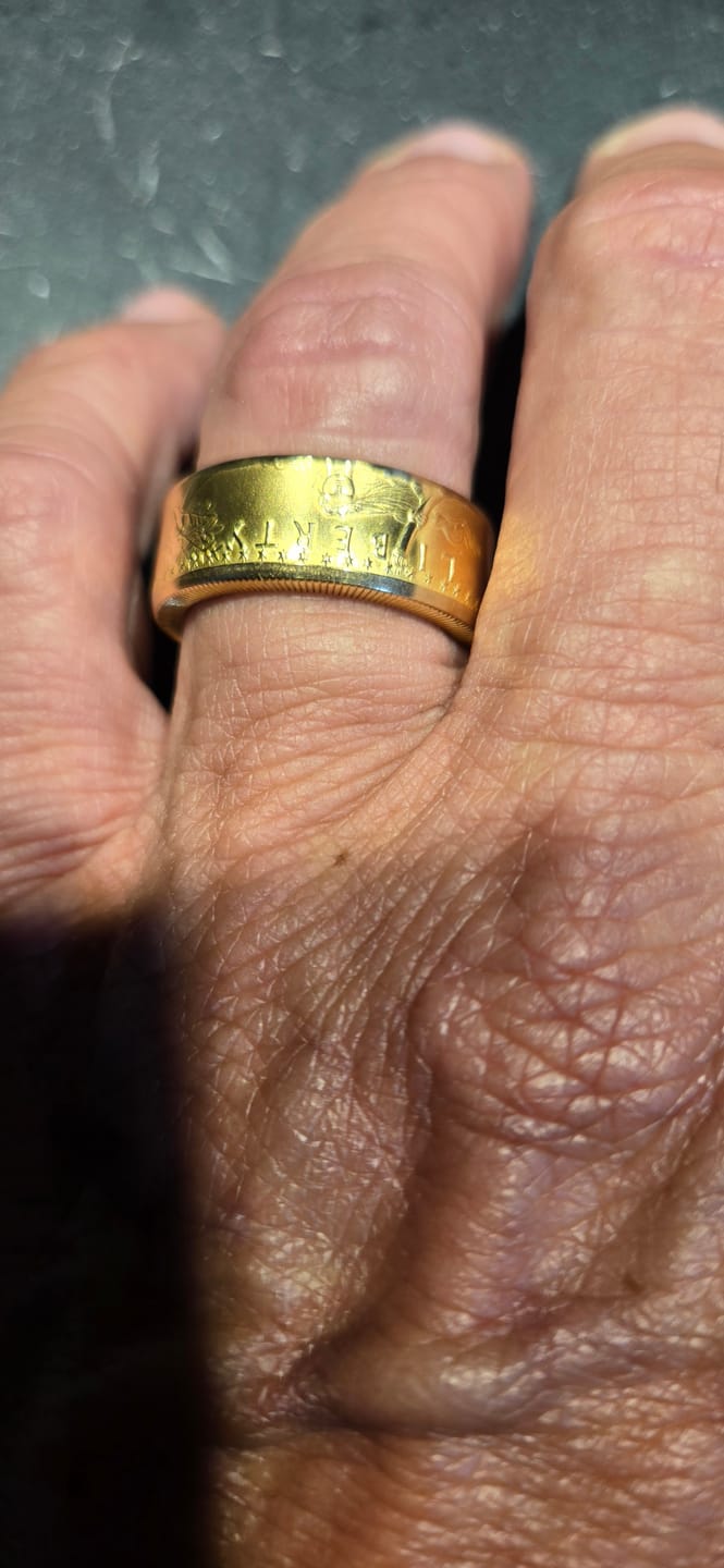 Customer photo review of Gold Coin Ring - Client Supplied