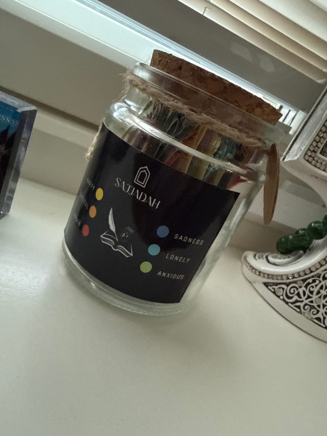 Customer photo review of Islamic Affirmation Jar - 100+ Quran & Hadith-Based Messages for Every Emotion