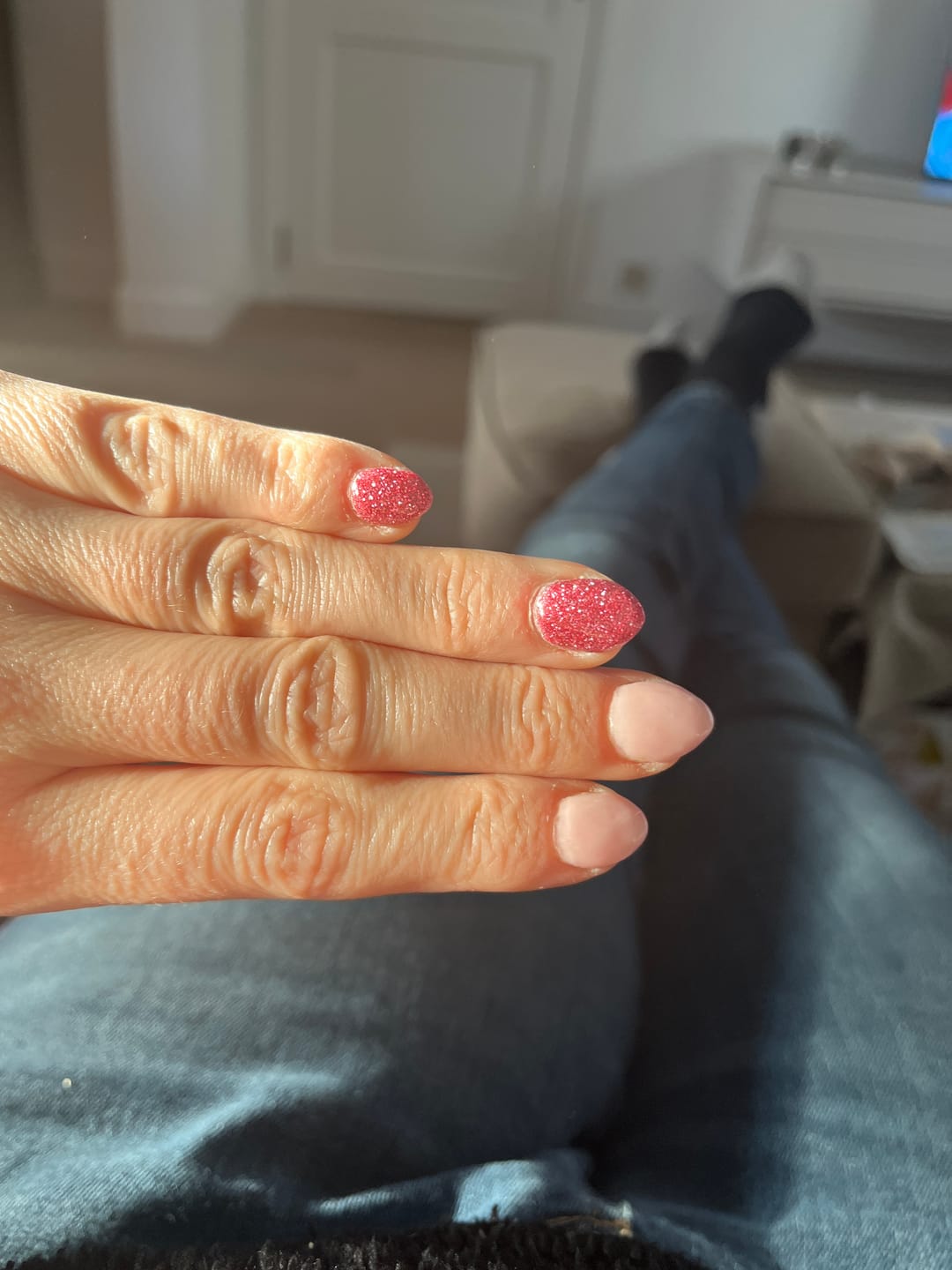 Customer photo review of Pink Lemonade Dipping Powder