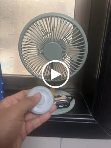 Customer video review of All-day Wireless Rechargeable Table Fan with Mood Light and Magnetic Remote | LĪT [v3]