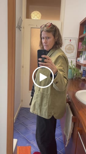 Customer video review of Women Autumn Vintage Pure Color Cotton Jacket