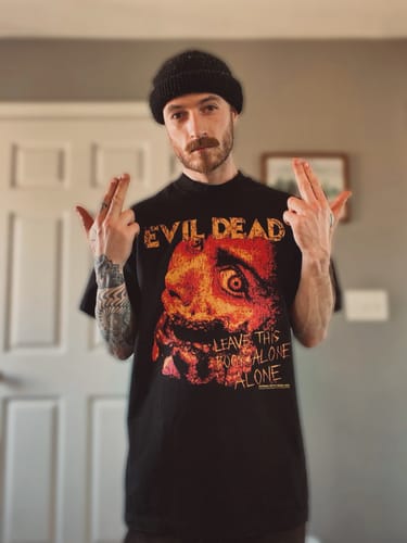 Customer photo review of Evil Dead 2013: Olivia T-Shirt (Shaka Wear - Oversized)