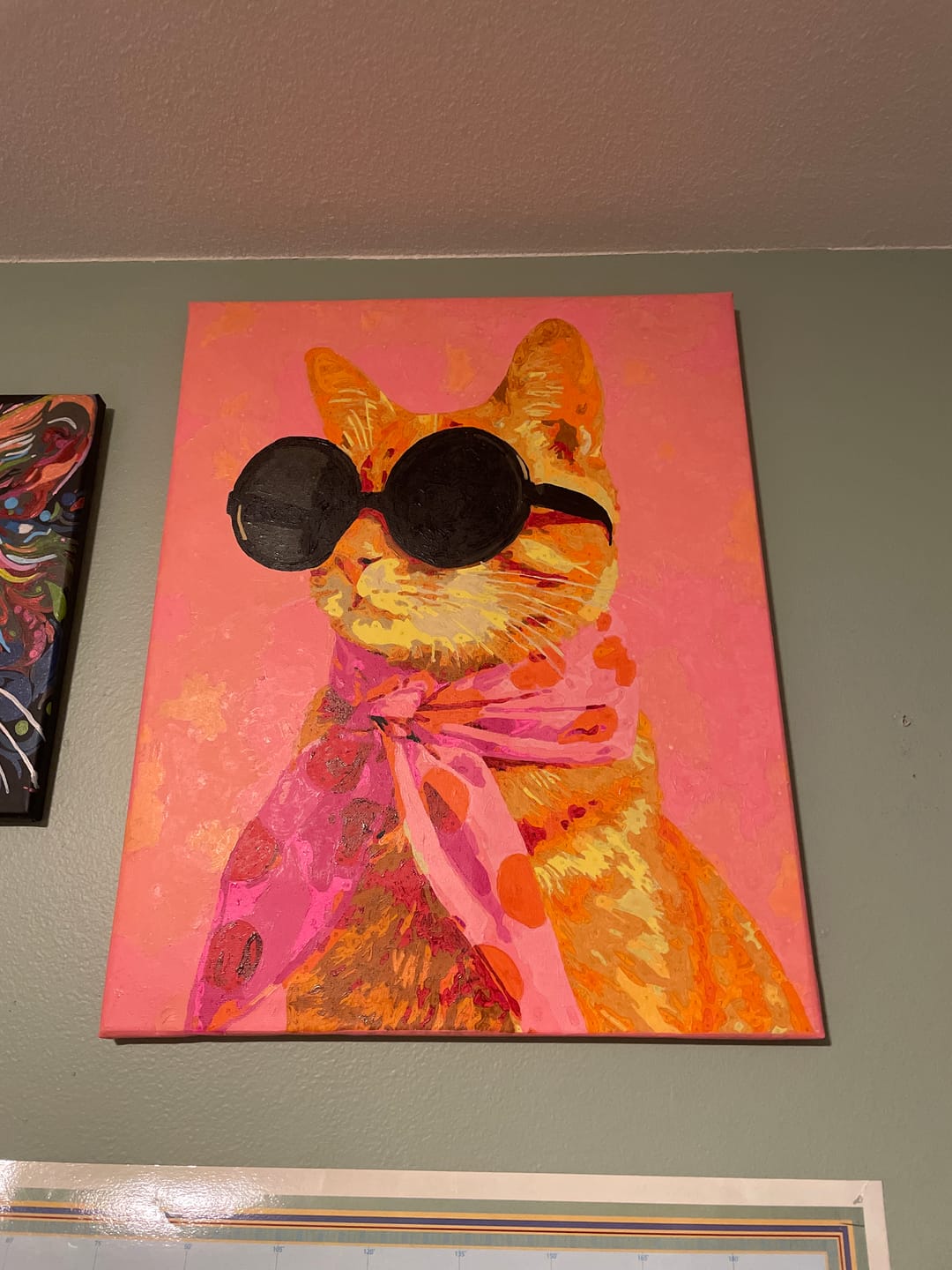 Customer photo review of Stylish ginger cat | Paint by Number
