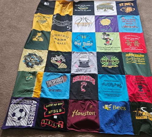 Customer photo review of Classic T-Shirt Blanket