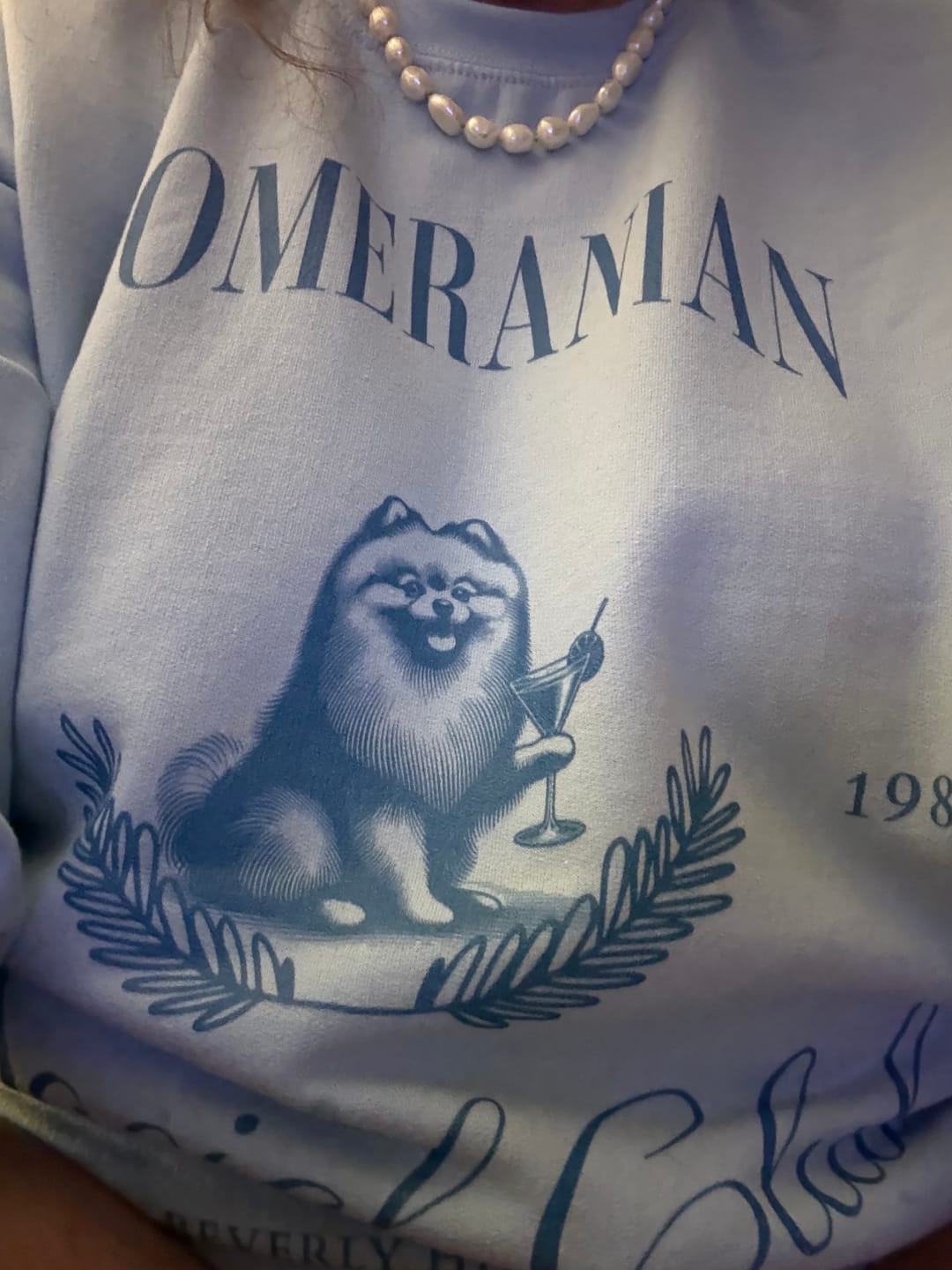 Customer photo review of Pomeranian Social Club Sweatshirt