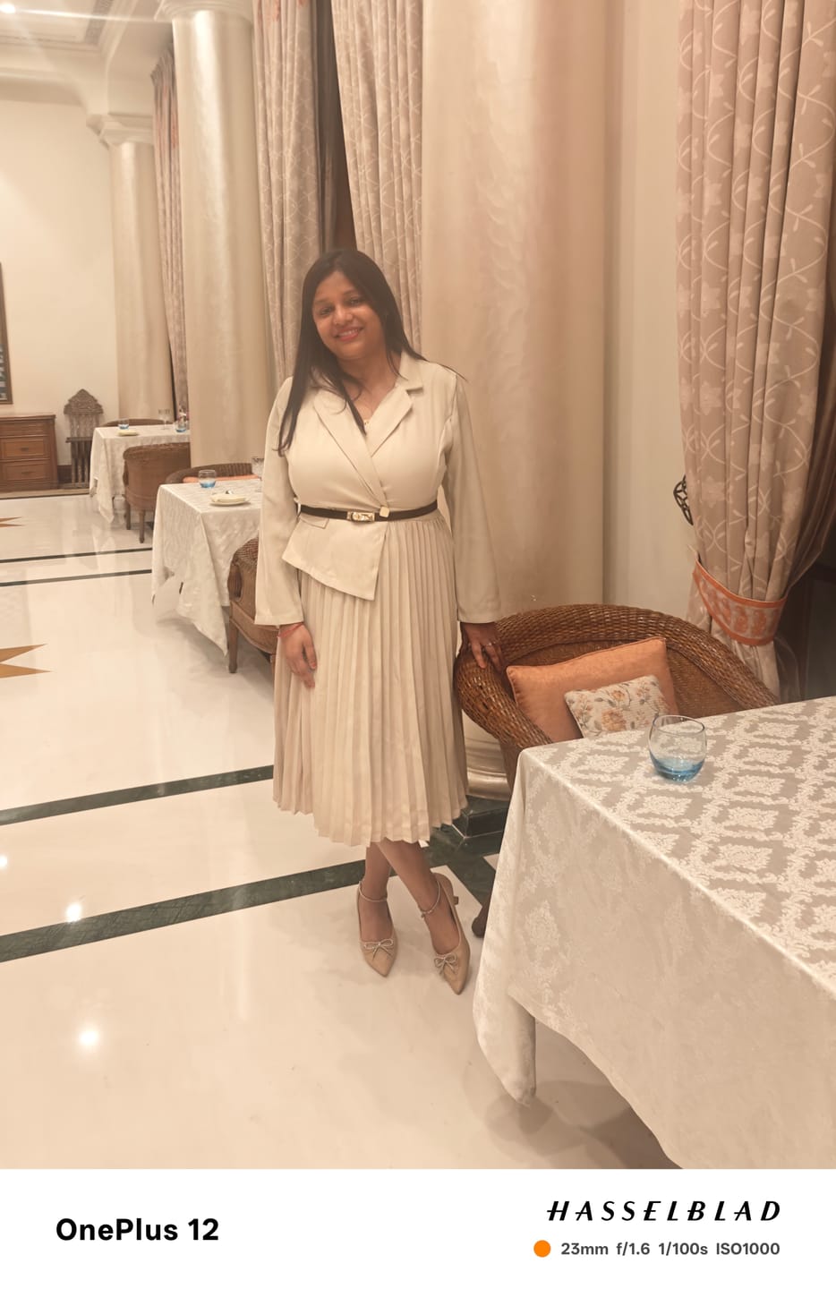Customer photo review of Nova Elegant Pleated Blazer Dress
