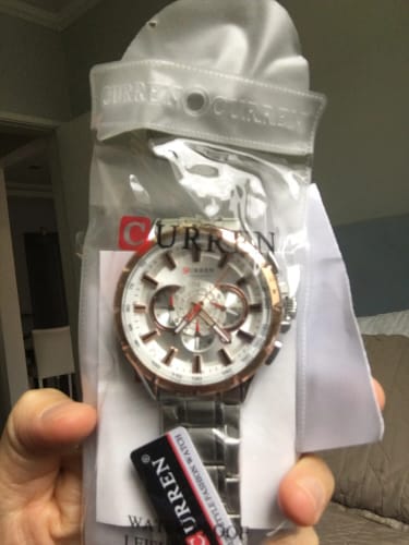 Customer photo review of CURREN Brand Watch Men Leather Sports Watches Men's Army Military Quartz Wristwatch Chronograph Male Clock Relogio Masculino