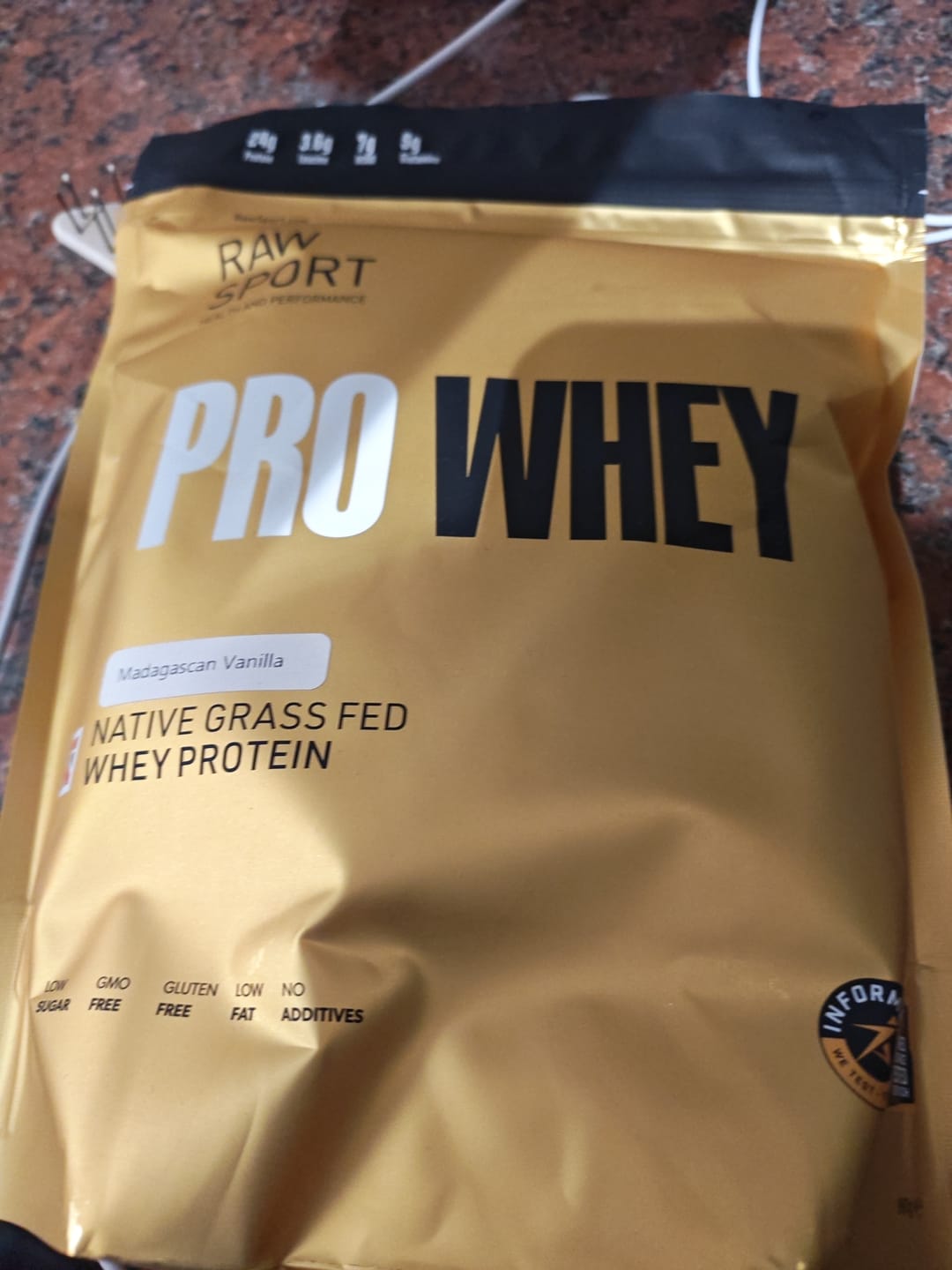 Customer photo review of Grass Fed Whey Protein Powder Pro