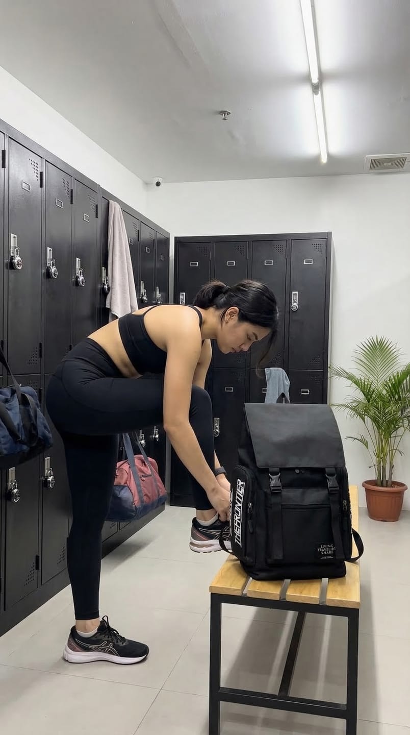 Customer photo review of All-In-One Travel & Work Backpack | Fits 16″ Laptop + Multiple Compartments