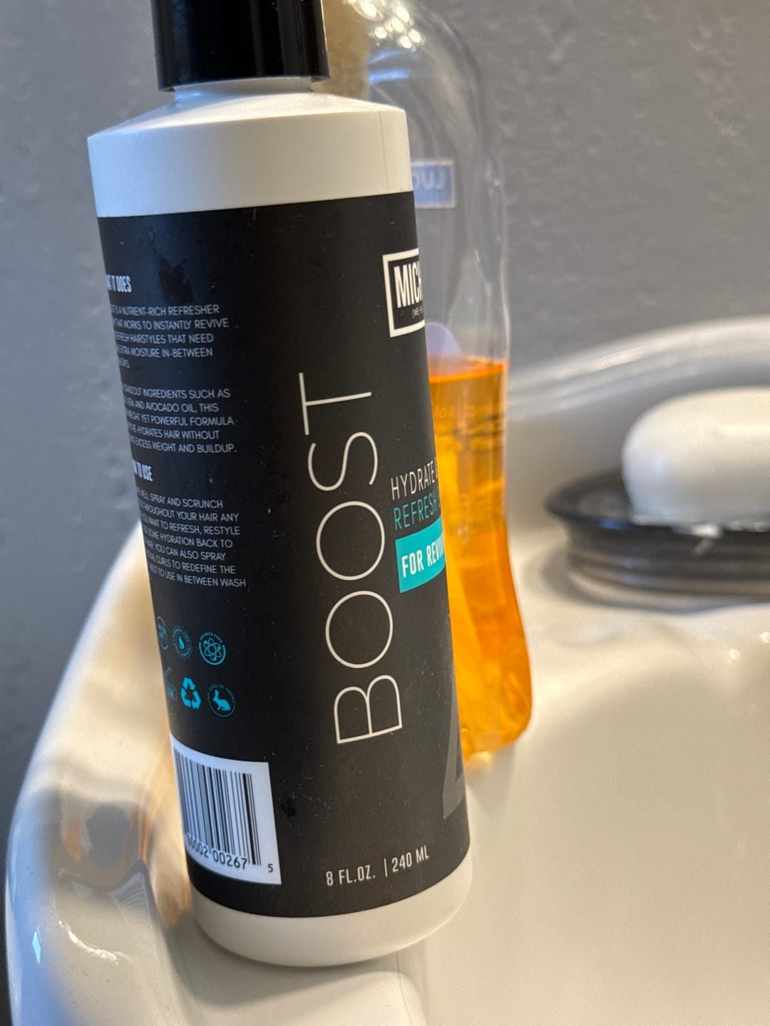 Customer photo review of BOOST Hydrate & Refresh Spray