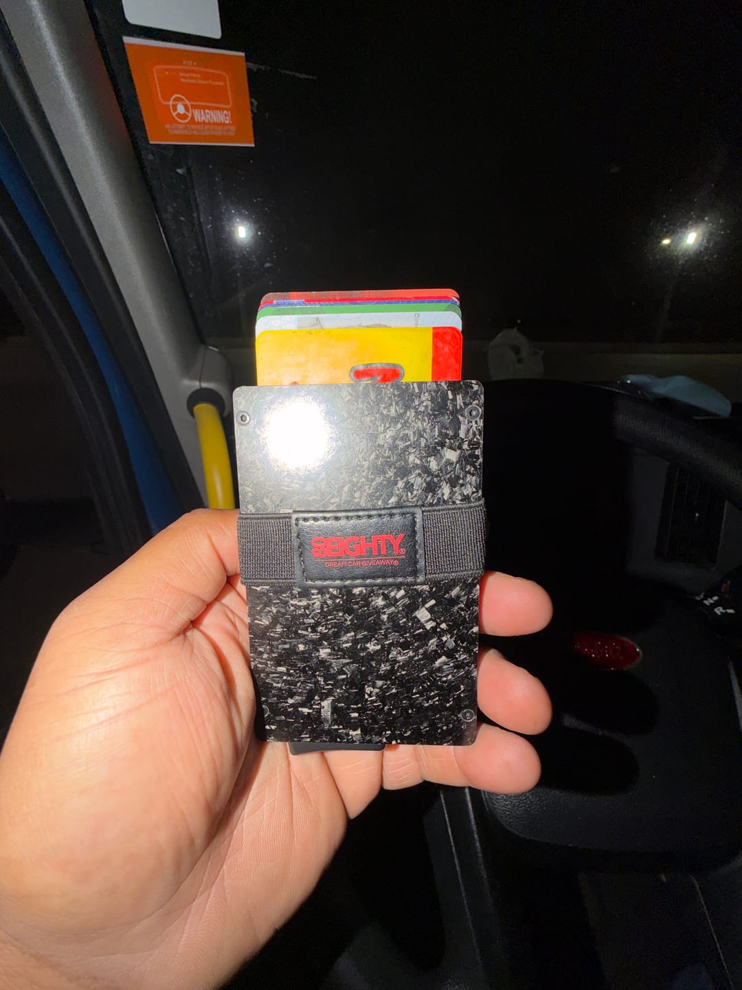 Customer photo review of 80Eighty® Minimalist Forged Carbon Wallet