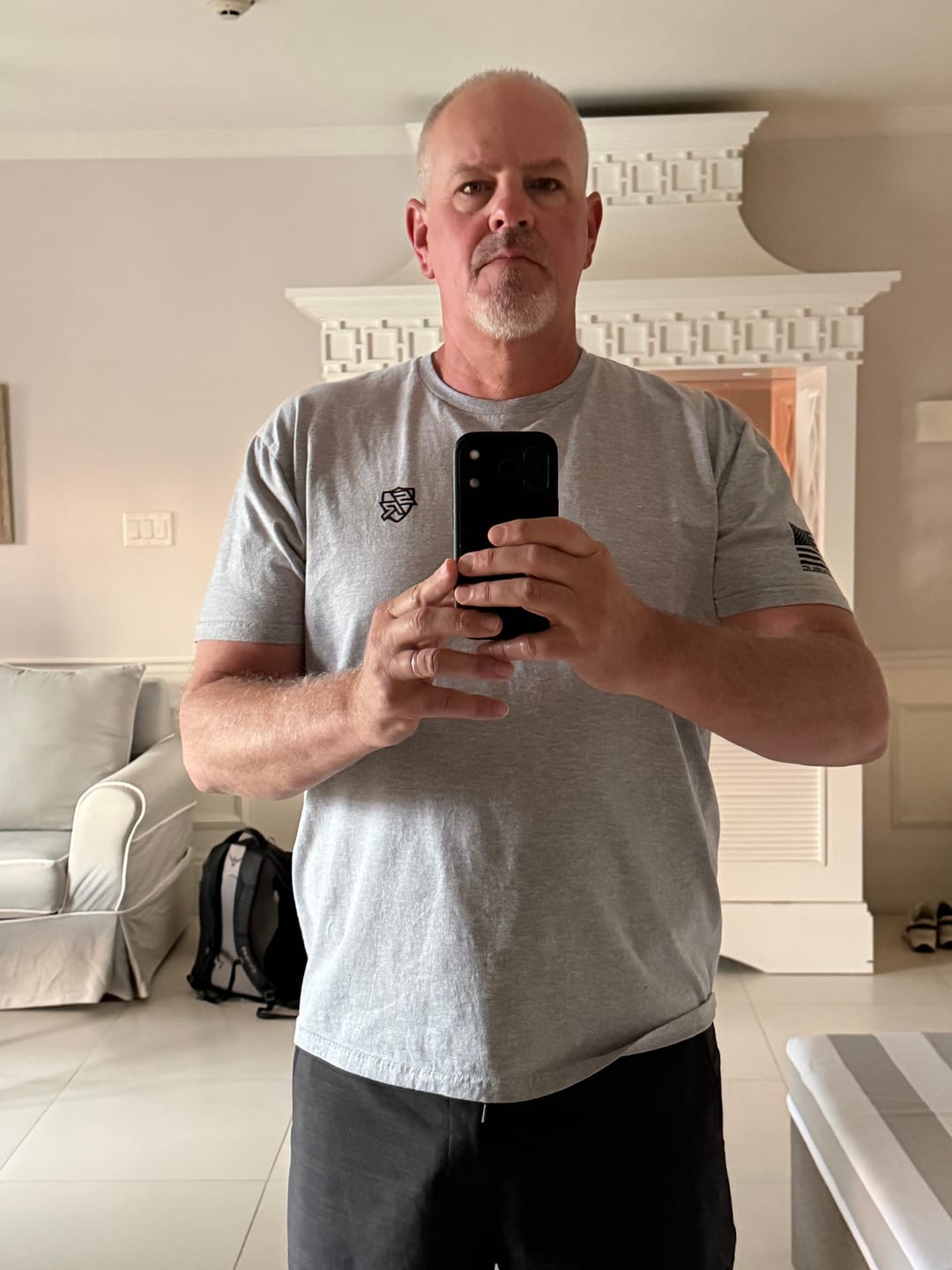 Customer photo review of Shield Branded Tee