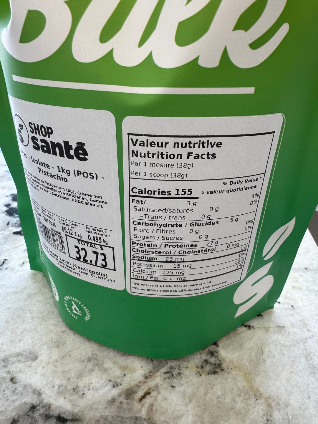 Customer photo review of Vrac - Protéine Isolate - 1lb