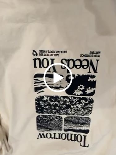 Customer video review of Tomorrow Needs You 988 Tee