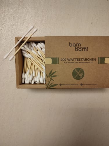 Customer photo review of Nachhaltige Wattestäbchen - 200 Stück