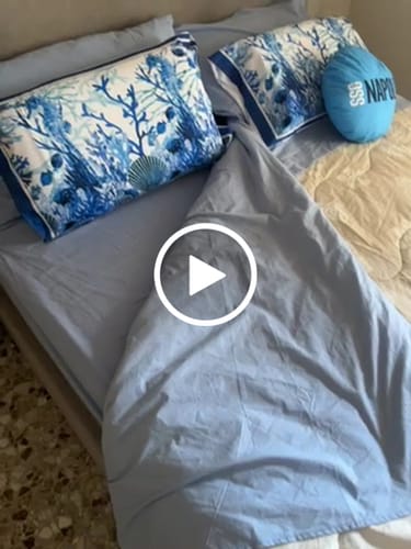 Customer video review of Lenzuola Matrimoniali, Singole, Una Piazza e Mezza, in Cotone, Azzurro