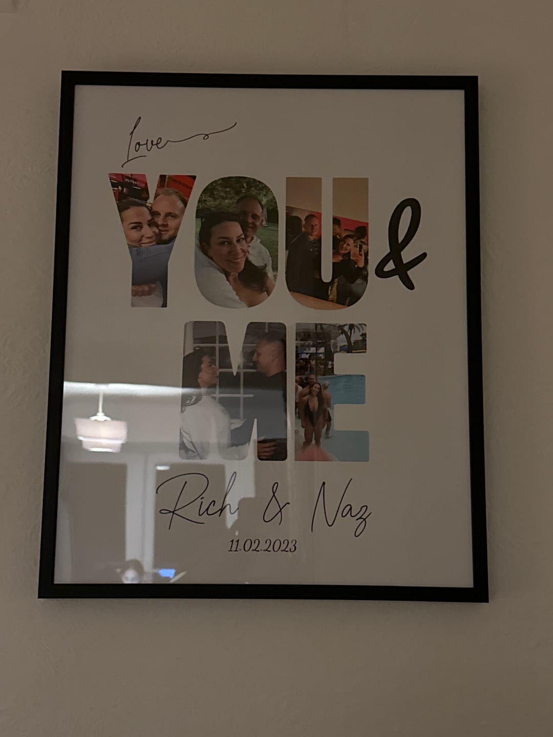 Customer photo review of You & Me - Personalized Poster
