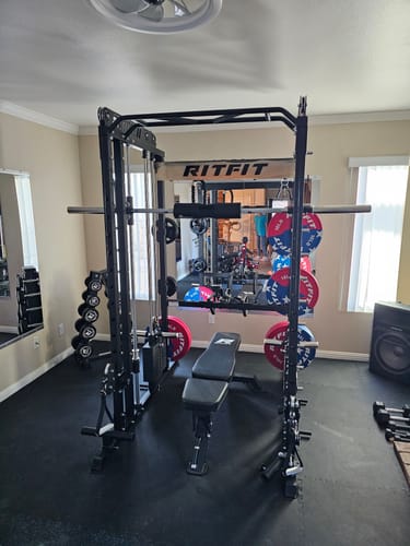 Customer photo review of RitFit PVC-Coated Round Dumbbells Set with Rack