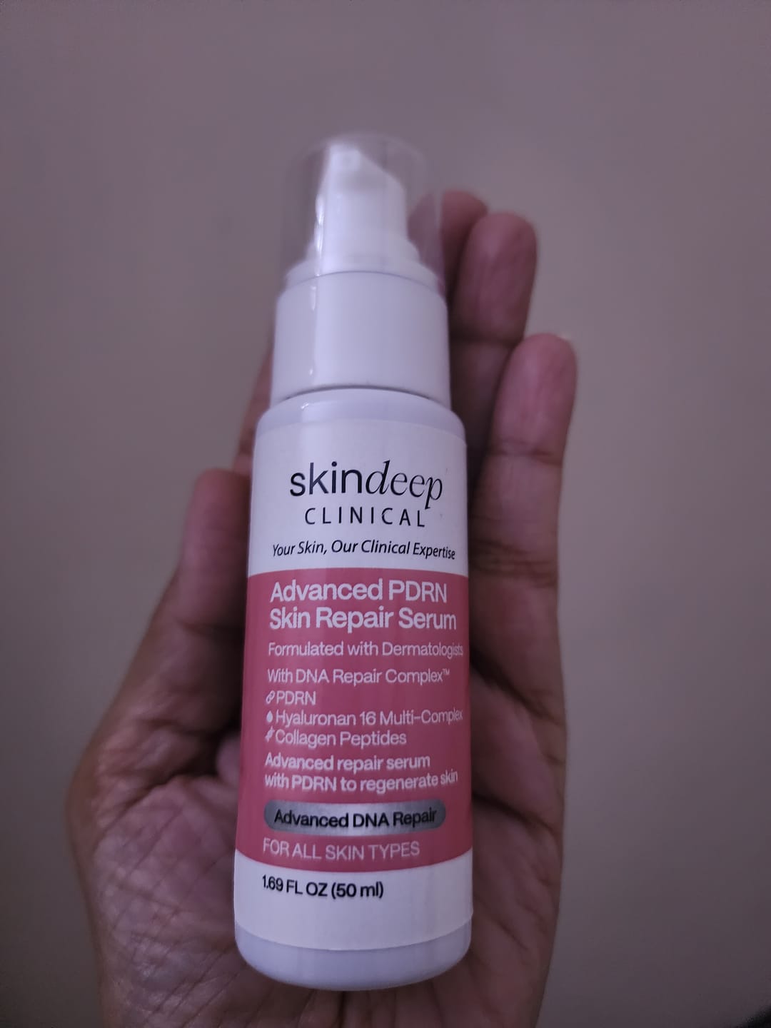 Customer photo review of Advanced PDRN Skin Repair Serum