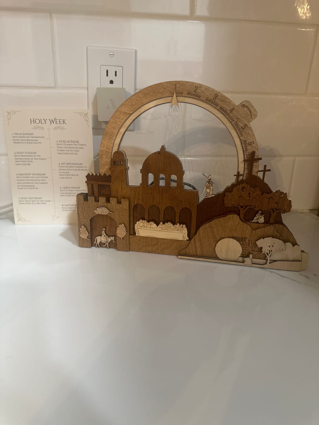 Customer photo review of Easter Creche Countdown | Light-Up + Music Display