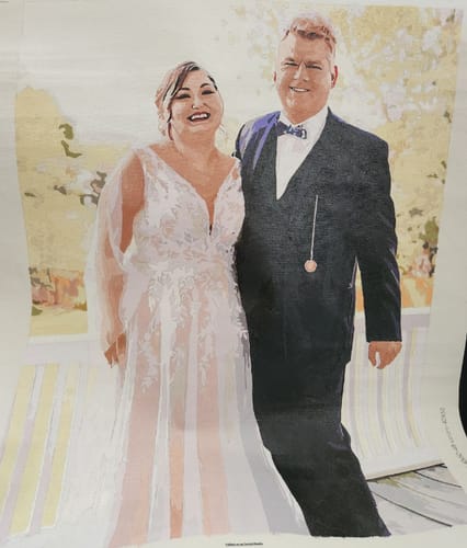 Customer photo review of Custom Paint By Numbers - Personalized Portraits Art