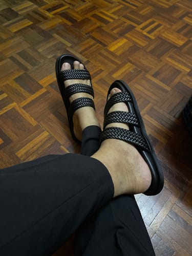 Customer photo review of Bayu Sandal - Solid Black