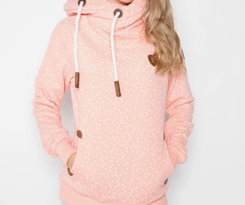 Customer photo review of Artemis Minidots Peach White Hoodie