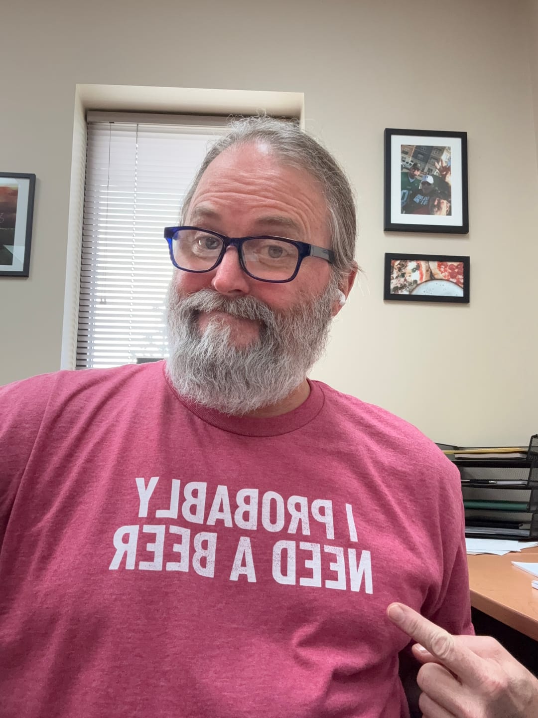 Customer photo review of I Probably Need A Beer T-Shirt