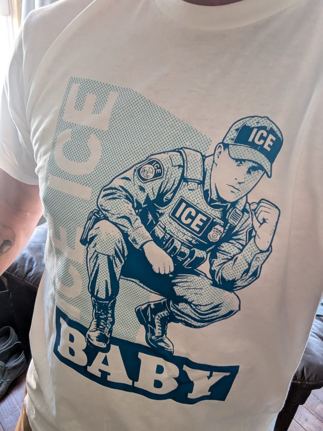 Customer photo review of Ice Ice Baby T-Shirt