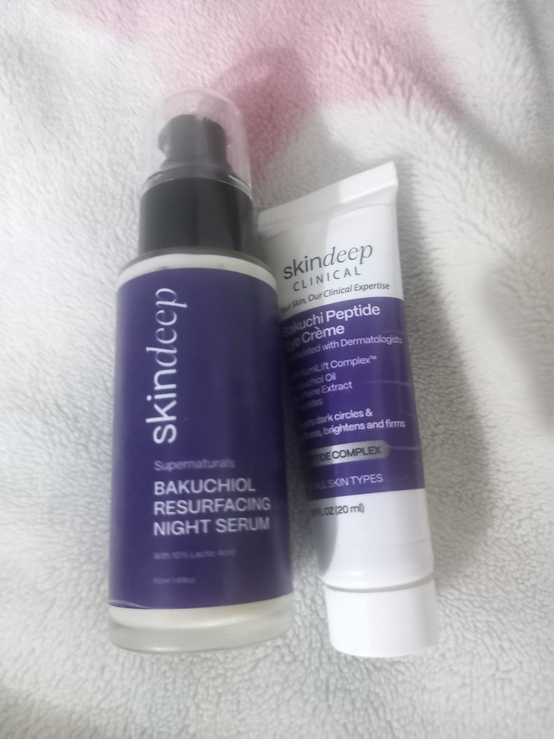 Customer photo review of BAKUCHIOL RESURFACING NIGHT SERUM - with 10% Lactic Acid