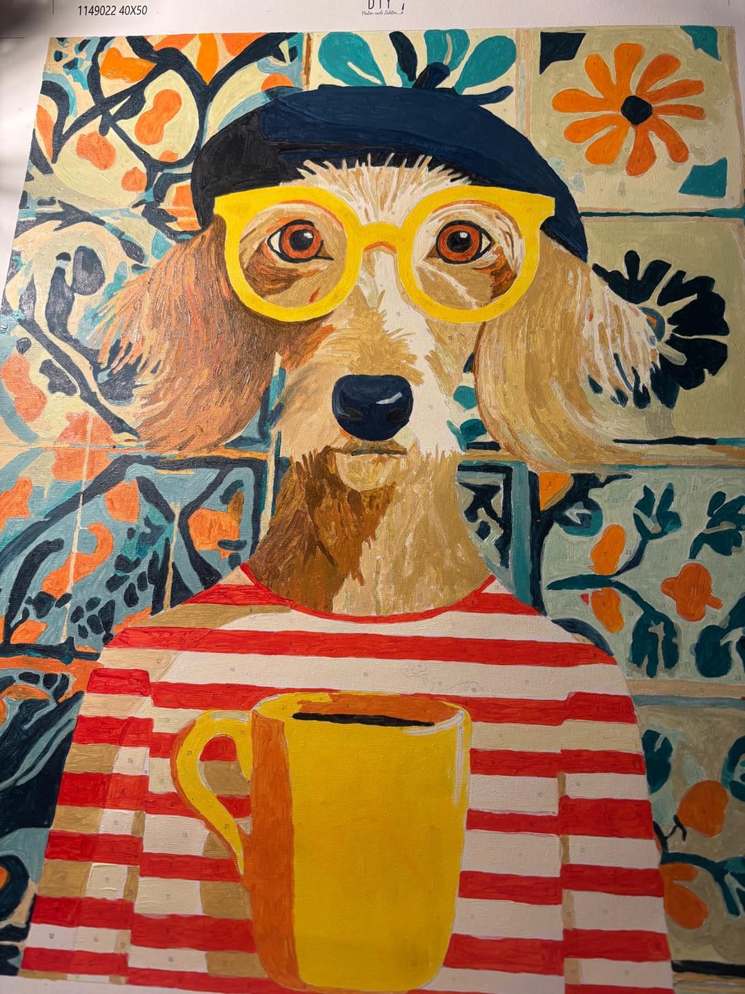 Customer photo review of Malen nach Zahlen - Hund im französischen Stil