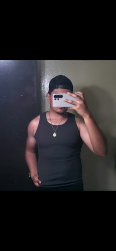 Customer photo review of Premium Ultra-Soft Cotton Fitted Tank 3 Pack
