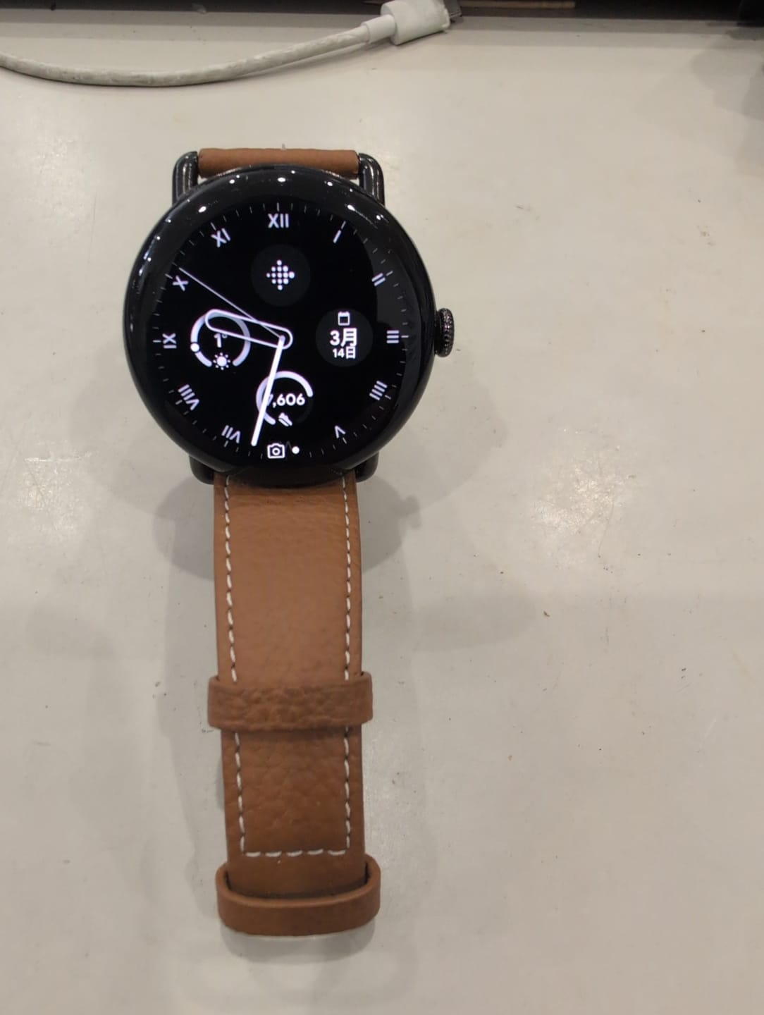 Customer photo review of 45mm 用 Google Pixel Watch用レザーバンド / ブラックメタル