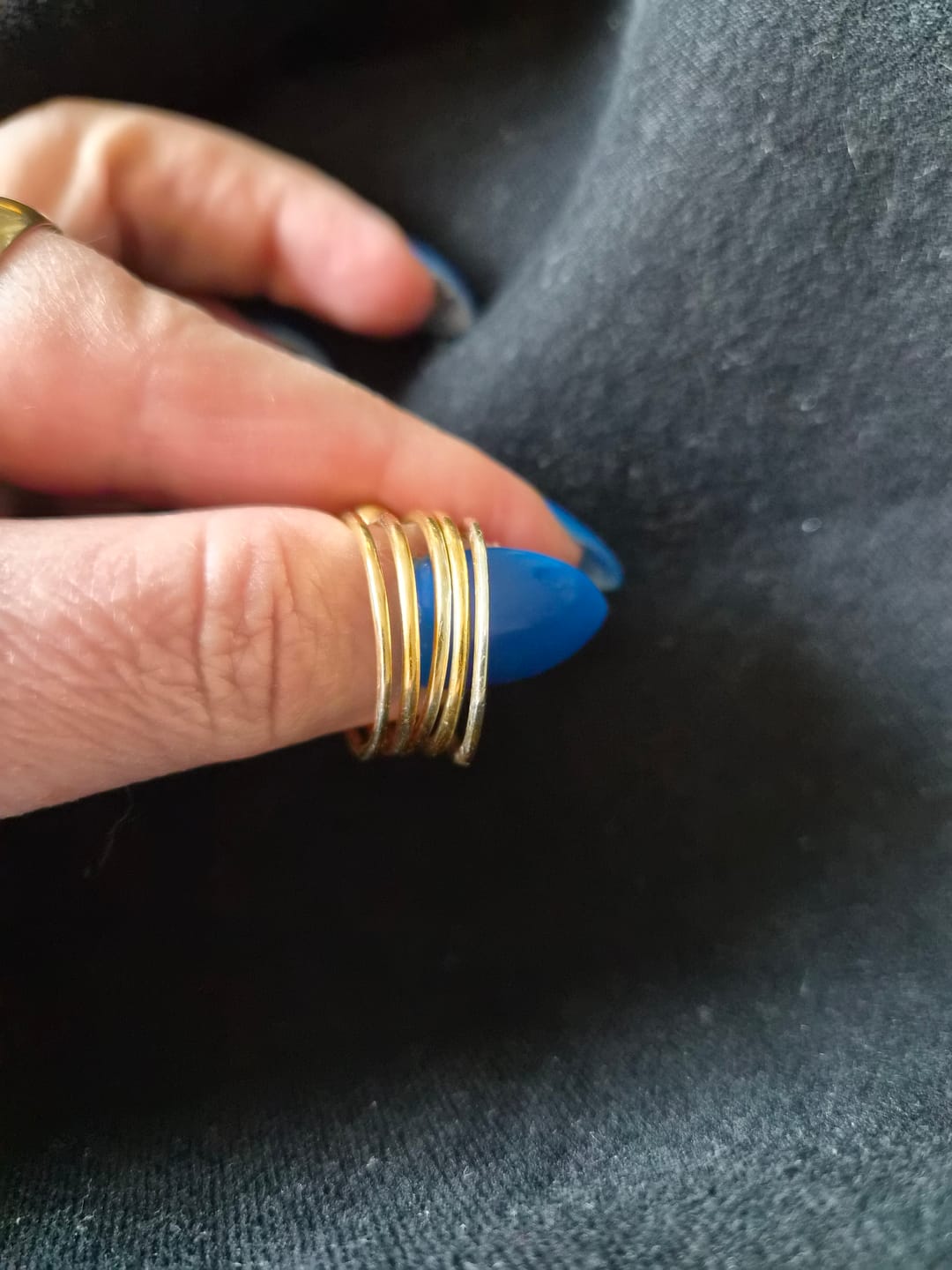 Customer photo review of Stacking Birthstone Ring Set for Mom & Kids, Custom family ring combo Mother's Day Gift, Birthday Gift for Mom, 925 Sterling Silver, Gold Vermeil, Gemstone Ring