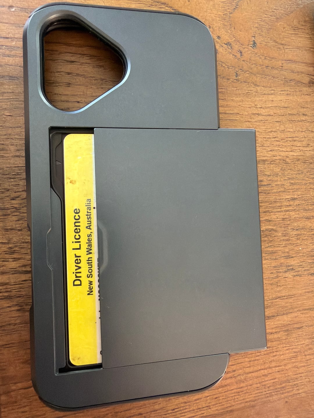 Customer photo review of Protective slide card pocket iPhone Case