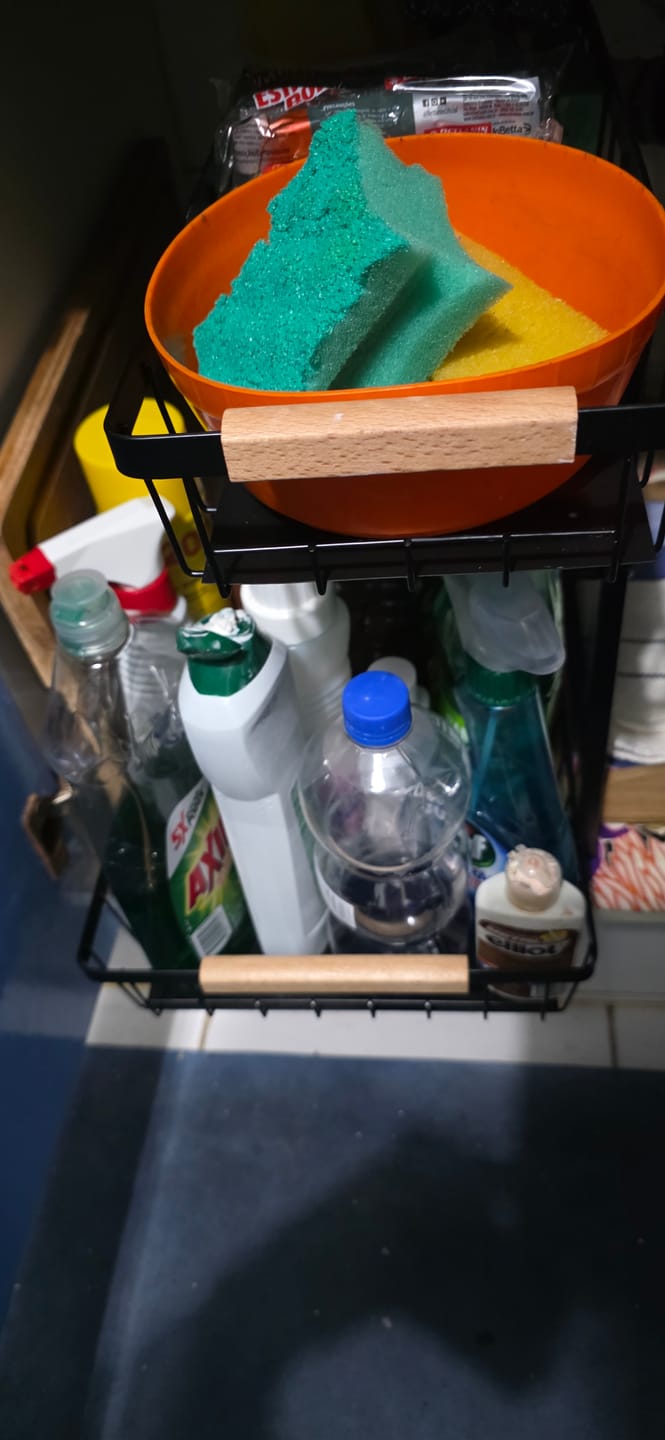 Customer photo review of Organizador Metalico Multiusos Bajo Mesada Extensible Premiu