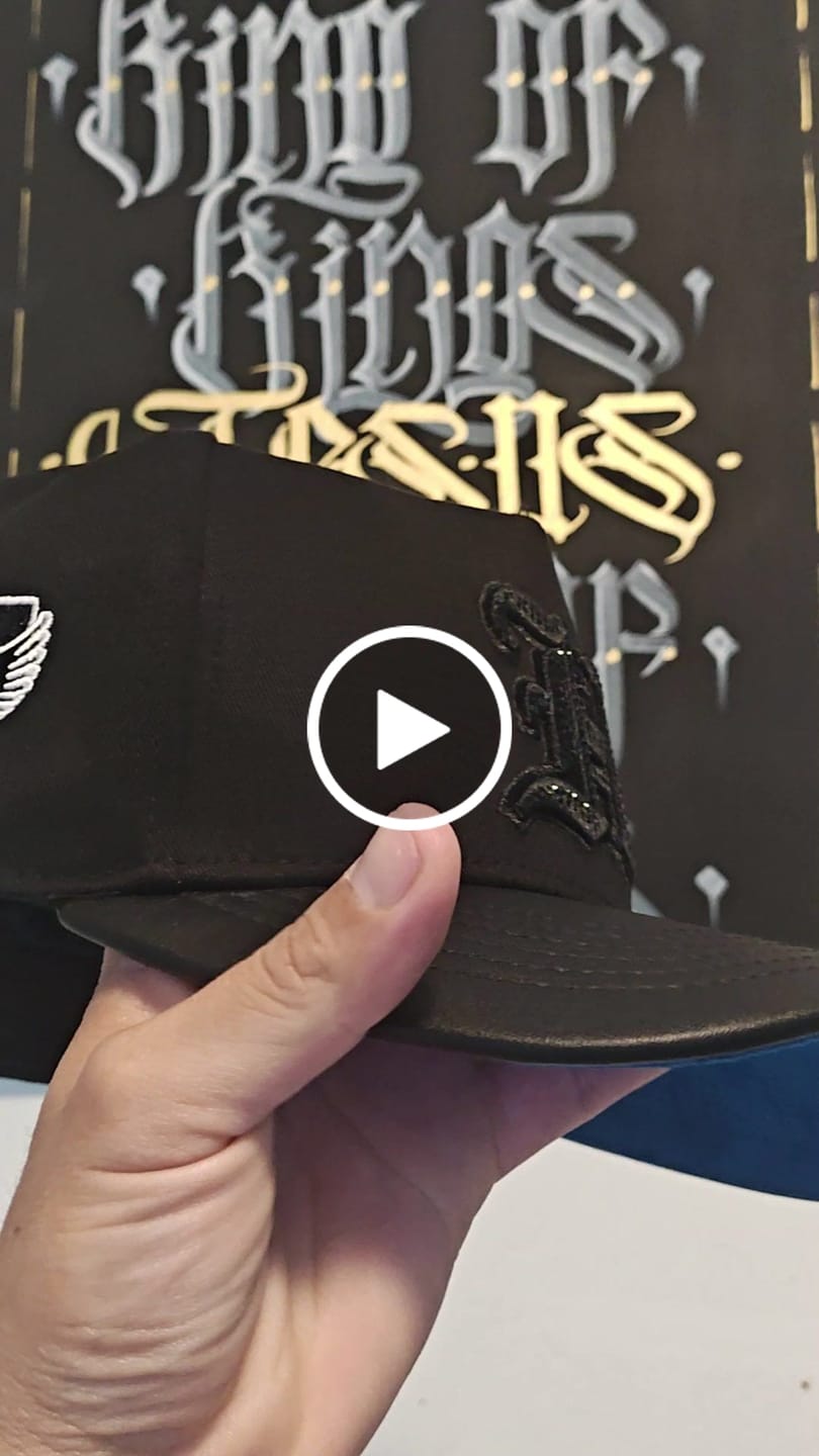 Customer video review of All Black Leather Brim Rhine Stone Hat