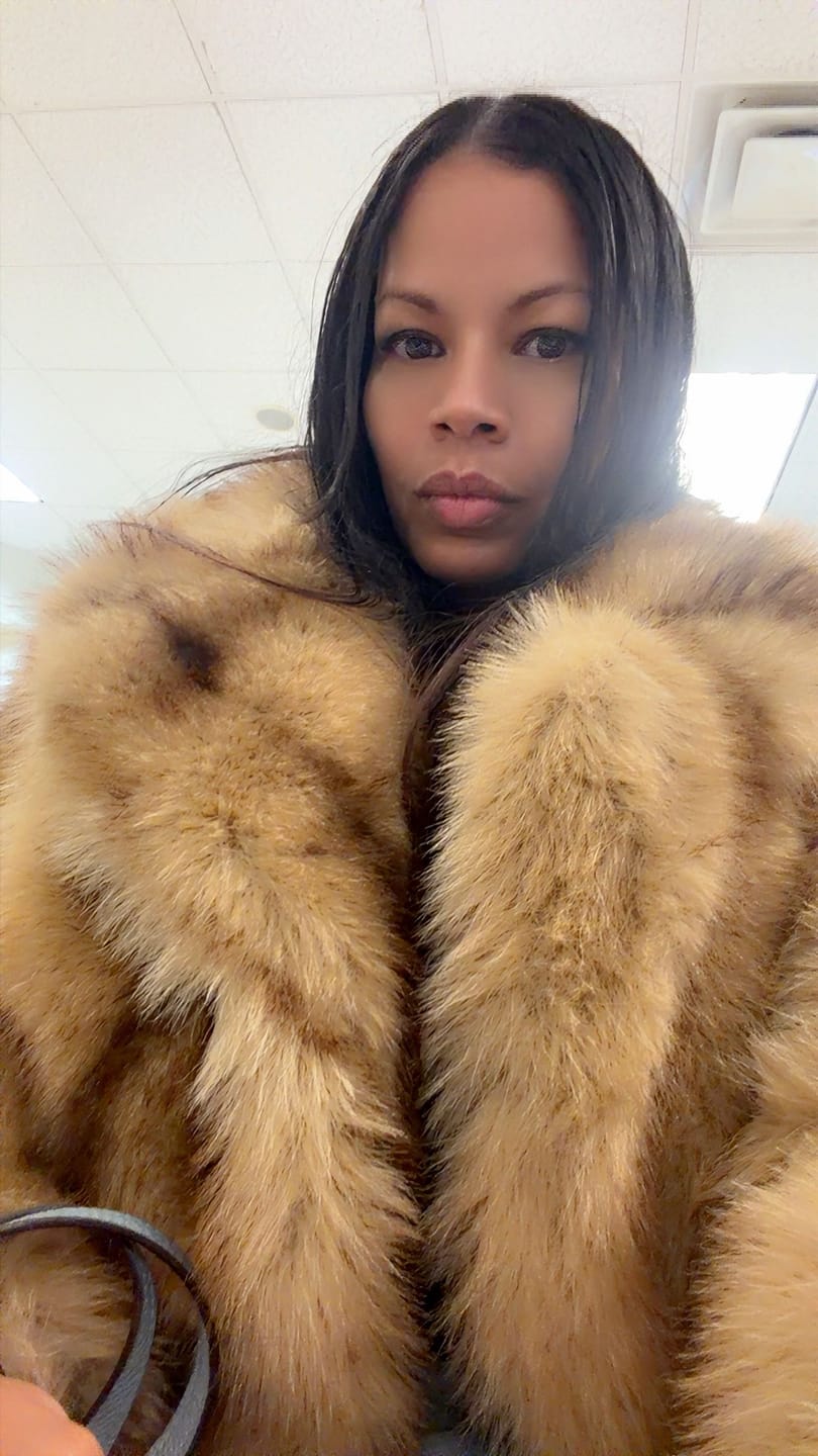 Customer photo review of Fiona Faux Fur Coat