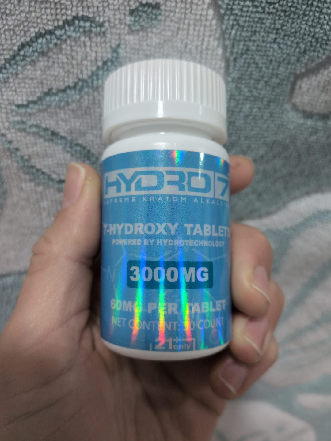Customer photo review of 7-Hydroxy Tablets - 60MG (50 Count) 3000MG