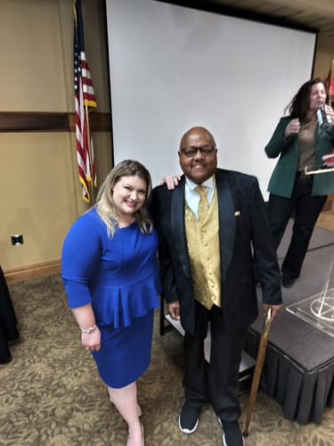 Customer photo review of Ties2you Mens Gold Suit Waistcoat Paisley Dress Vest Necktie Hanky Cufflinks Set