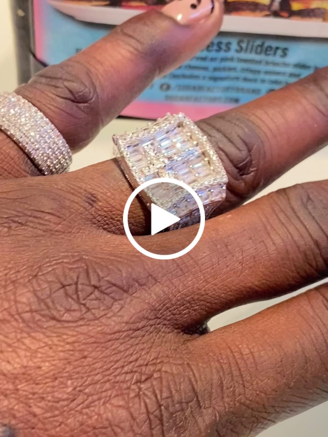 Customer video review of Moissanite 5 Row Paved Ring - Silver - D Colour - VVS1