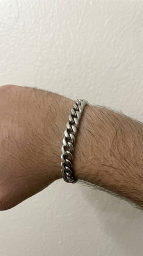 Customer photo review of Cuban Bracelet 8MM (White Gold)